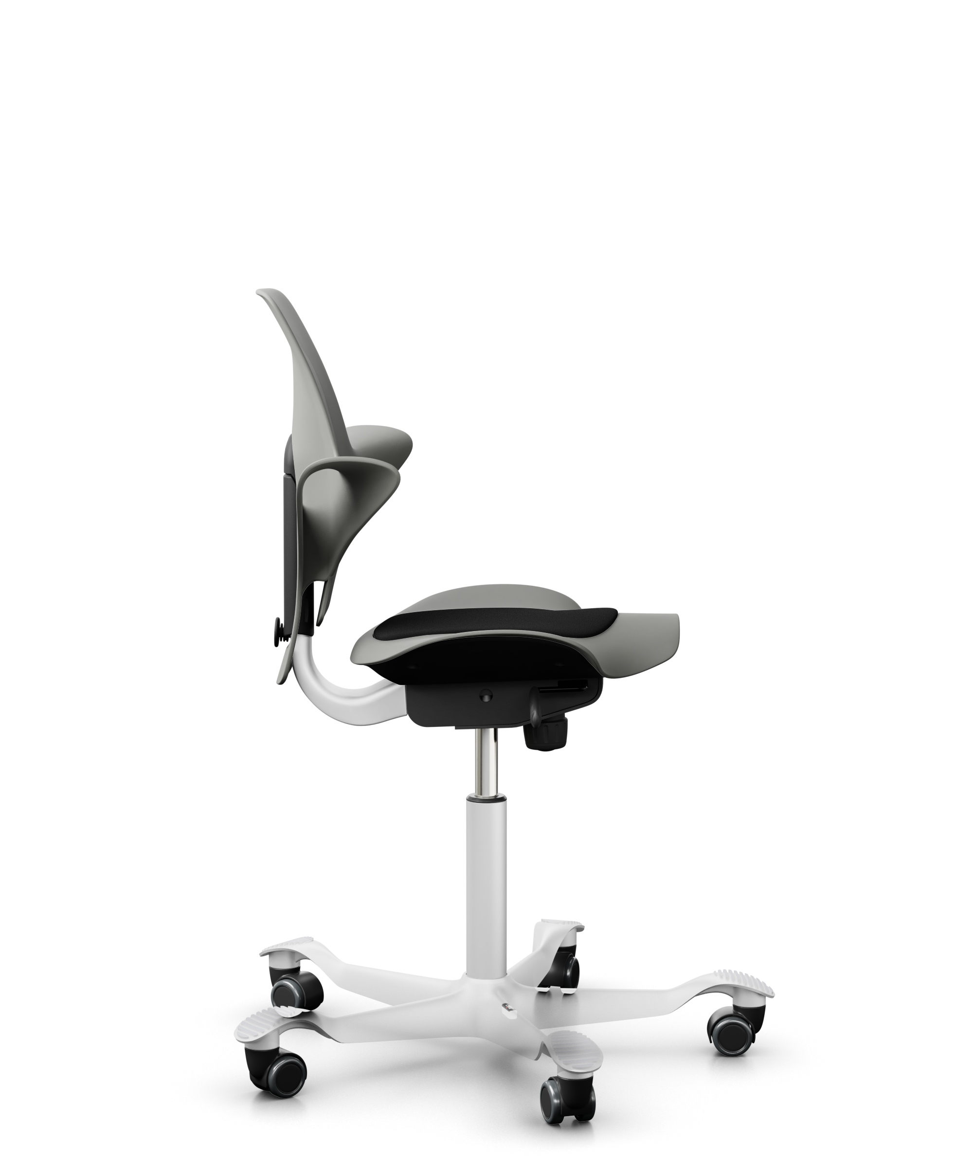 HAG Capisco 8010 Puls Drehstuhl Grau Gestell Weiss