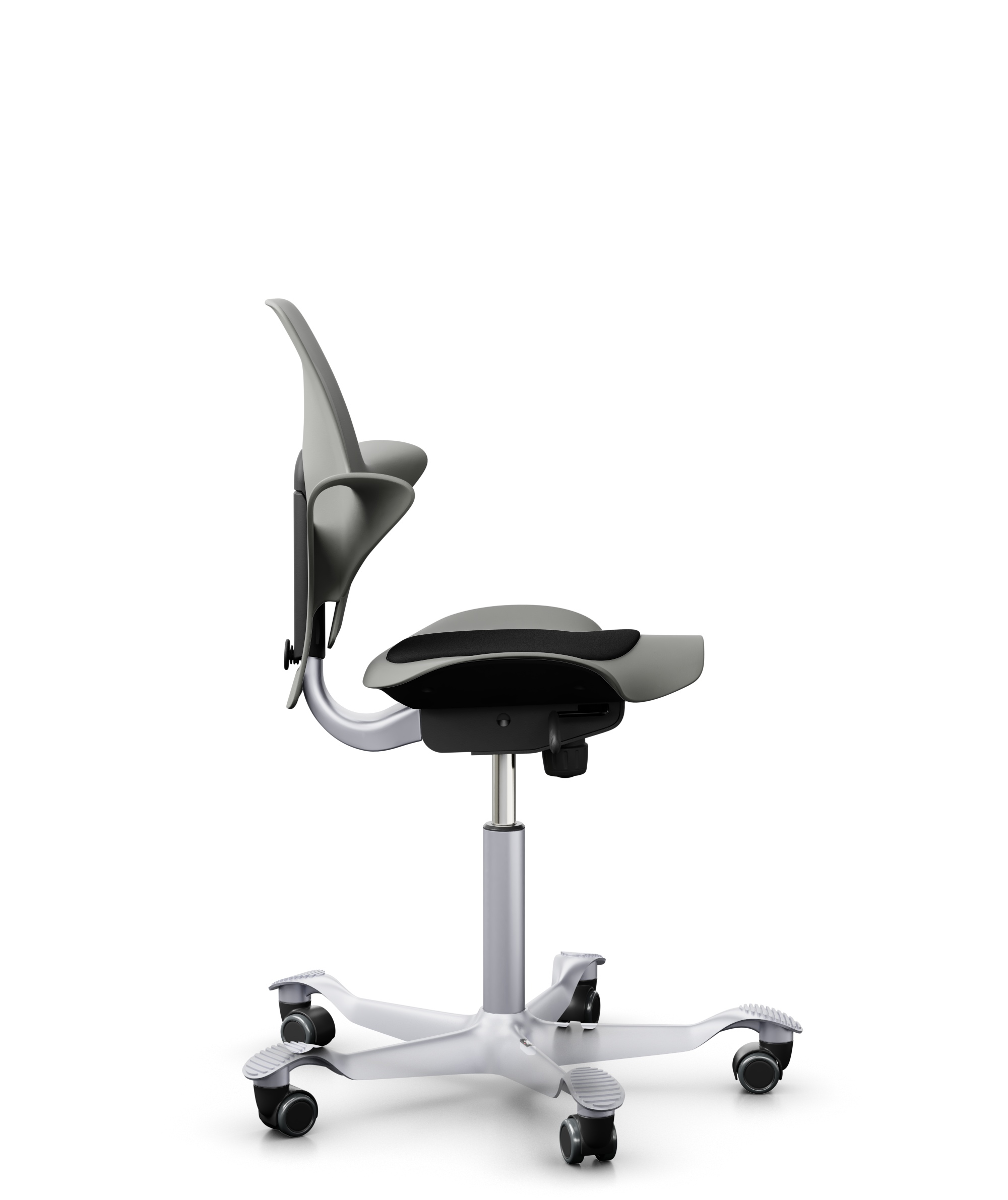 HAG Capisco 8010 Puls Drehstuhl Grau Gestell Silber
