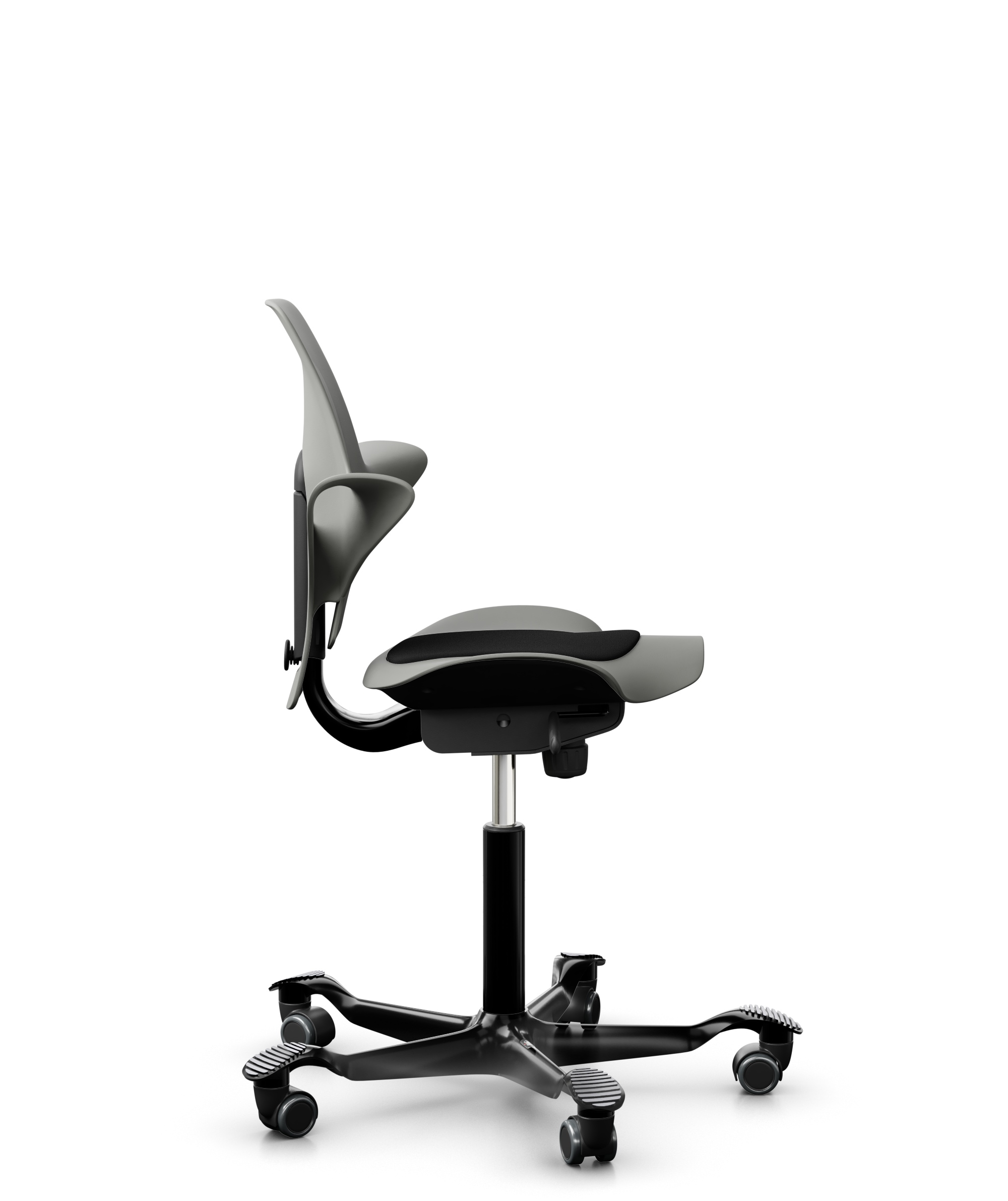 HAG Capisco 8010 Puls Drehstuhl Grau Gestell Schwarz