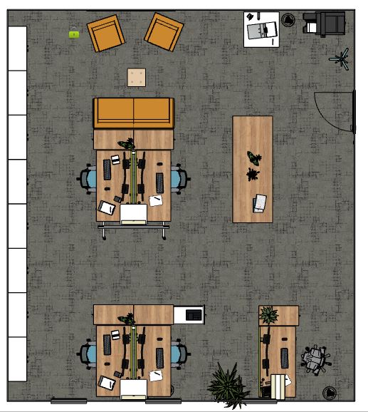 Büroplanung inkl. 3D-Raumplanung und Aufmaß vor Ort