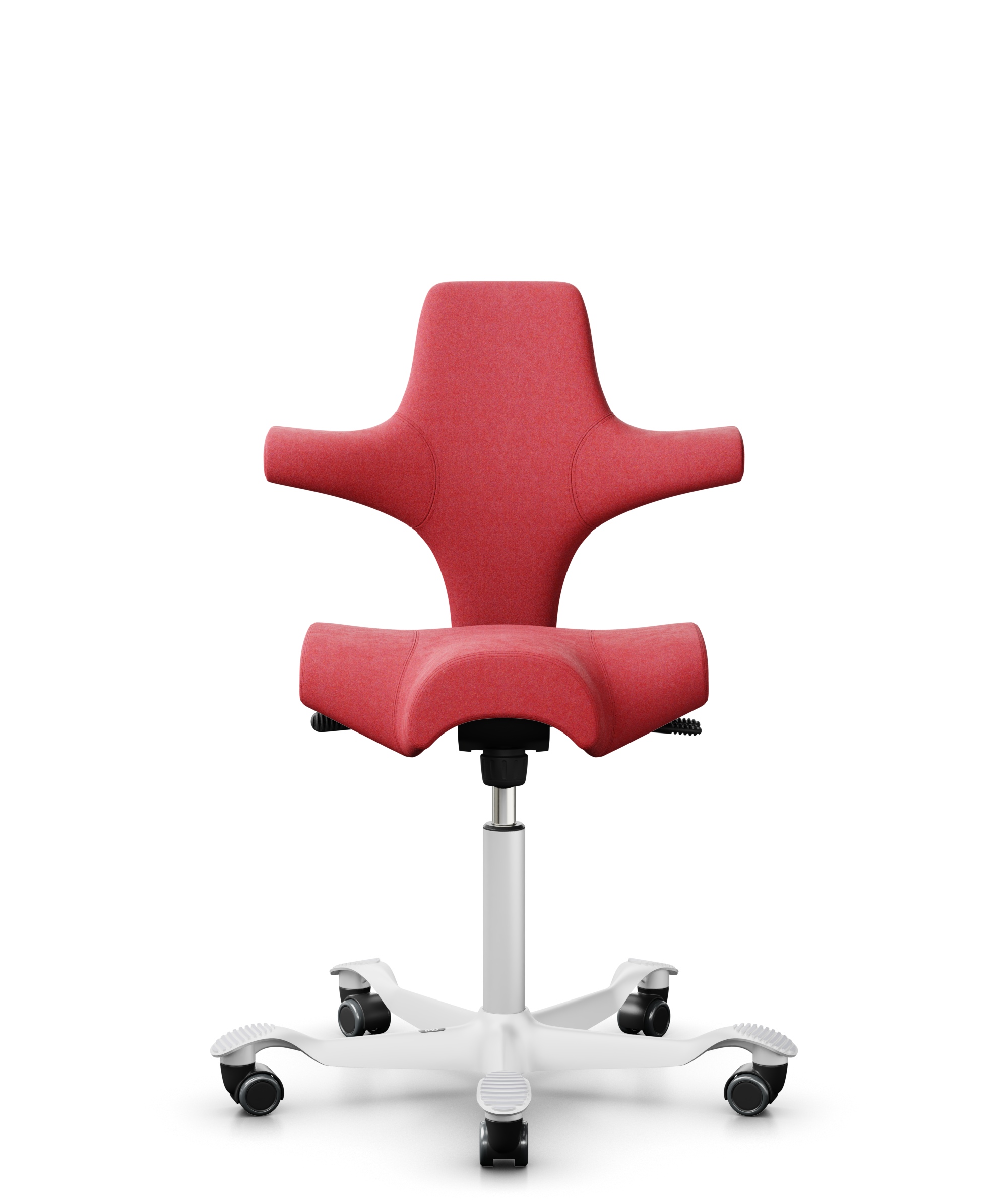HAG Capisco 8106 Stoff Comfort+ Rot Gestell Weiss