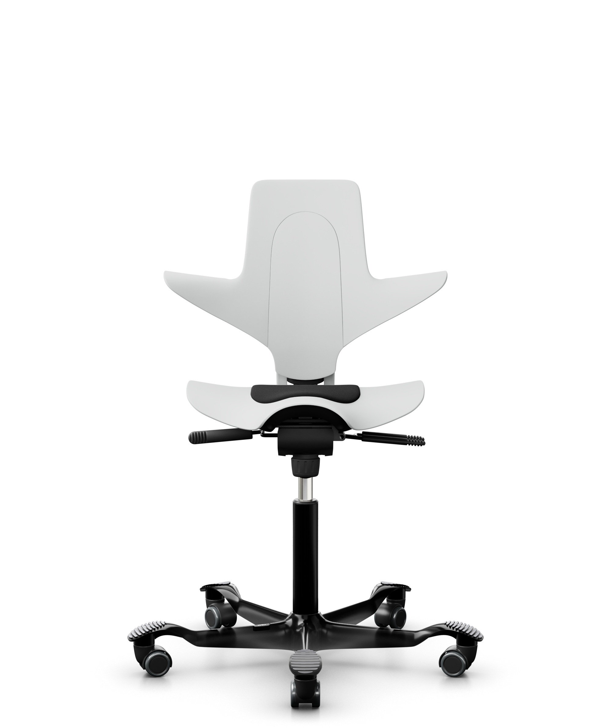 HAG Capisco 8010 Puls Drehstuhl Weiss Gestell Schwarz