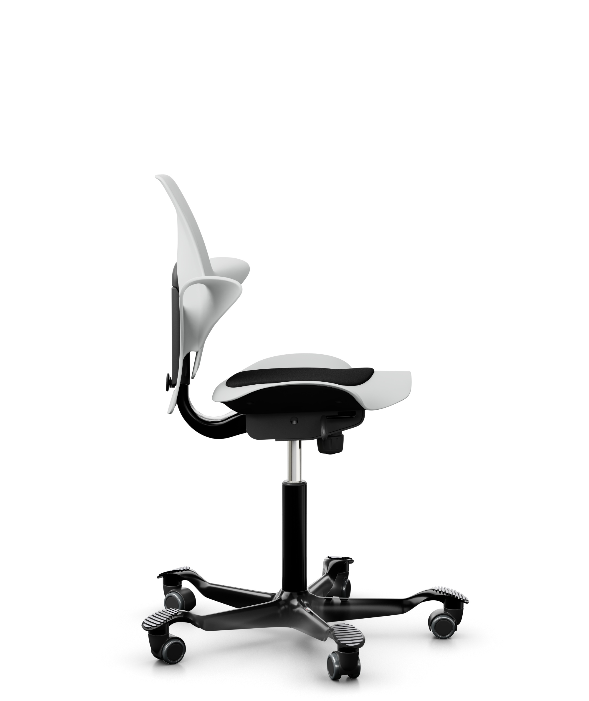 HAG Capisco 8010 Puls Drehstuhl Weiss Gestell Schwarz