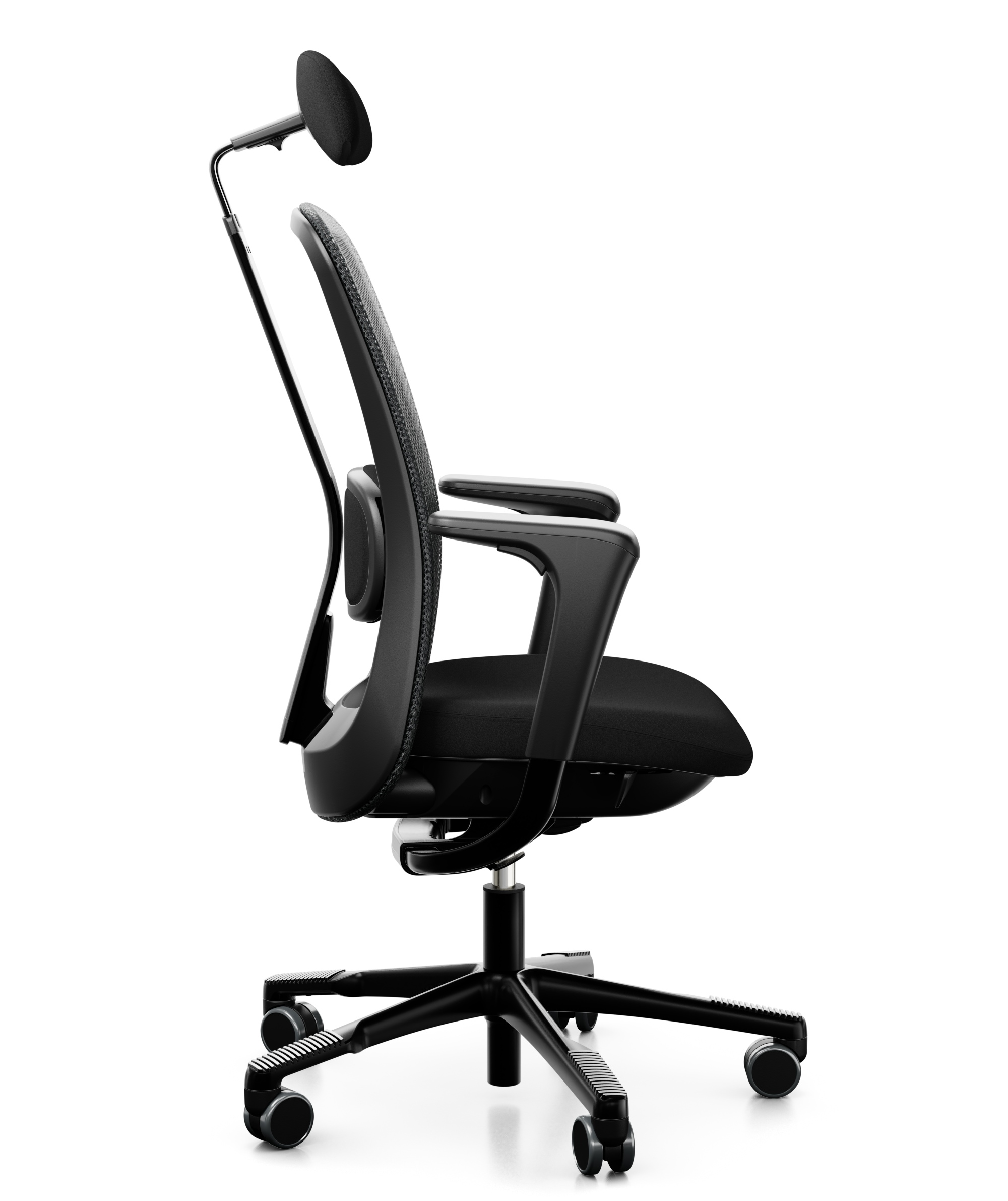 HAG SoFi 7500 Mesh Black Edition mit Kopfstütze und Slideback Xtreme Schwarz Bürodrehstuhl