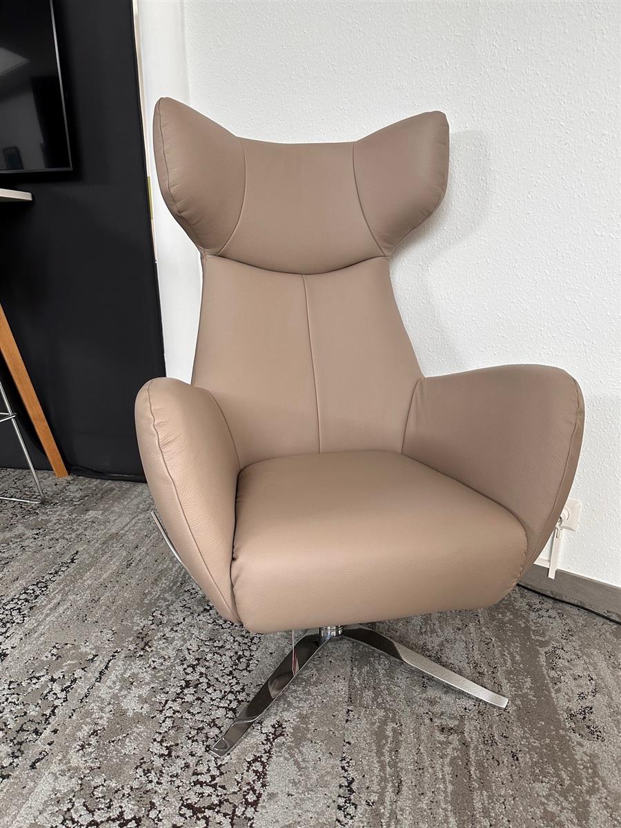 Assmann Conseto Leder Crema 4- Fuß Sessel Ausstellungsstück