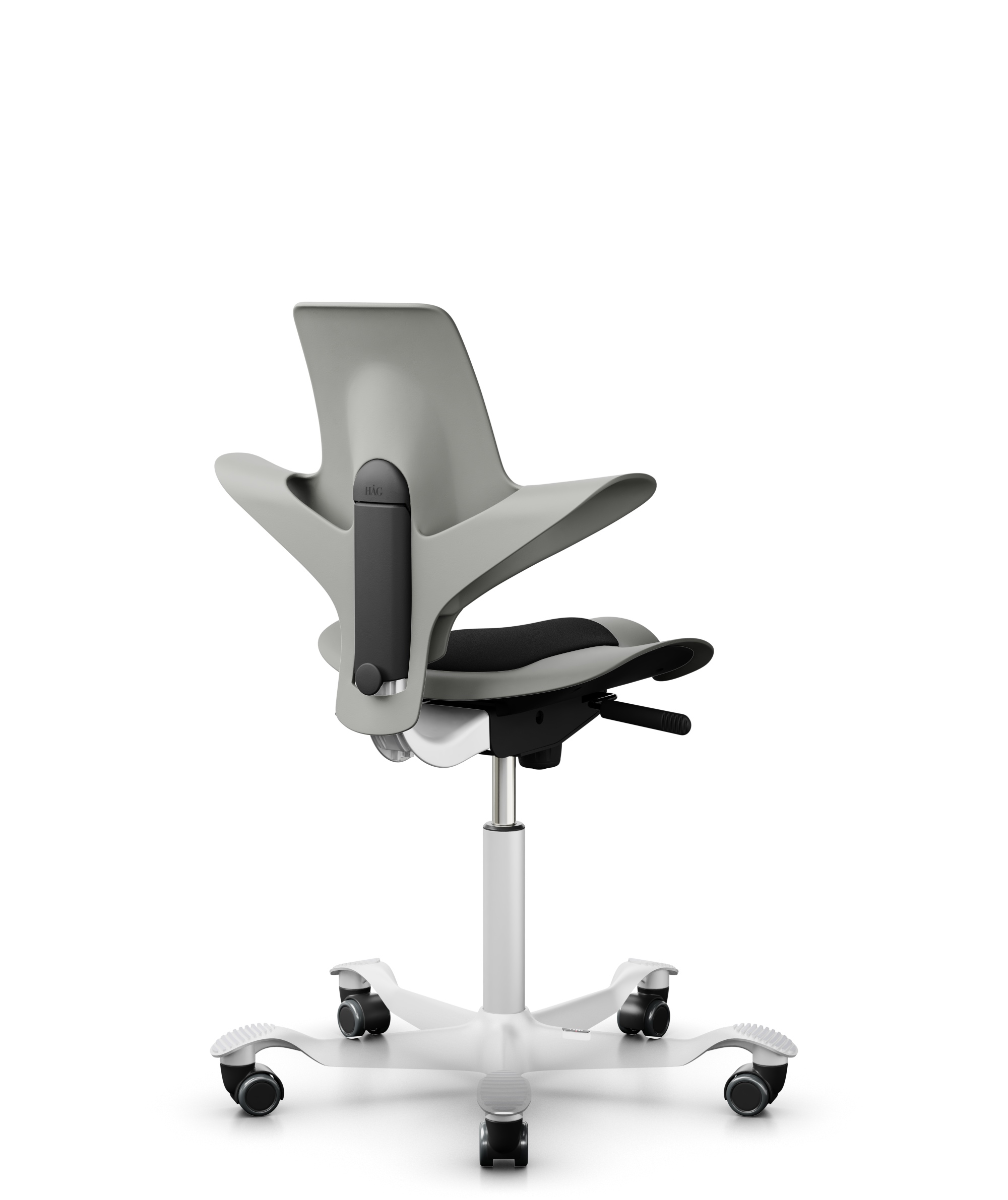 HAG Capisco 8010 Puls Drehstuhl Grau Gestell Weiss