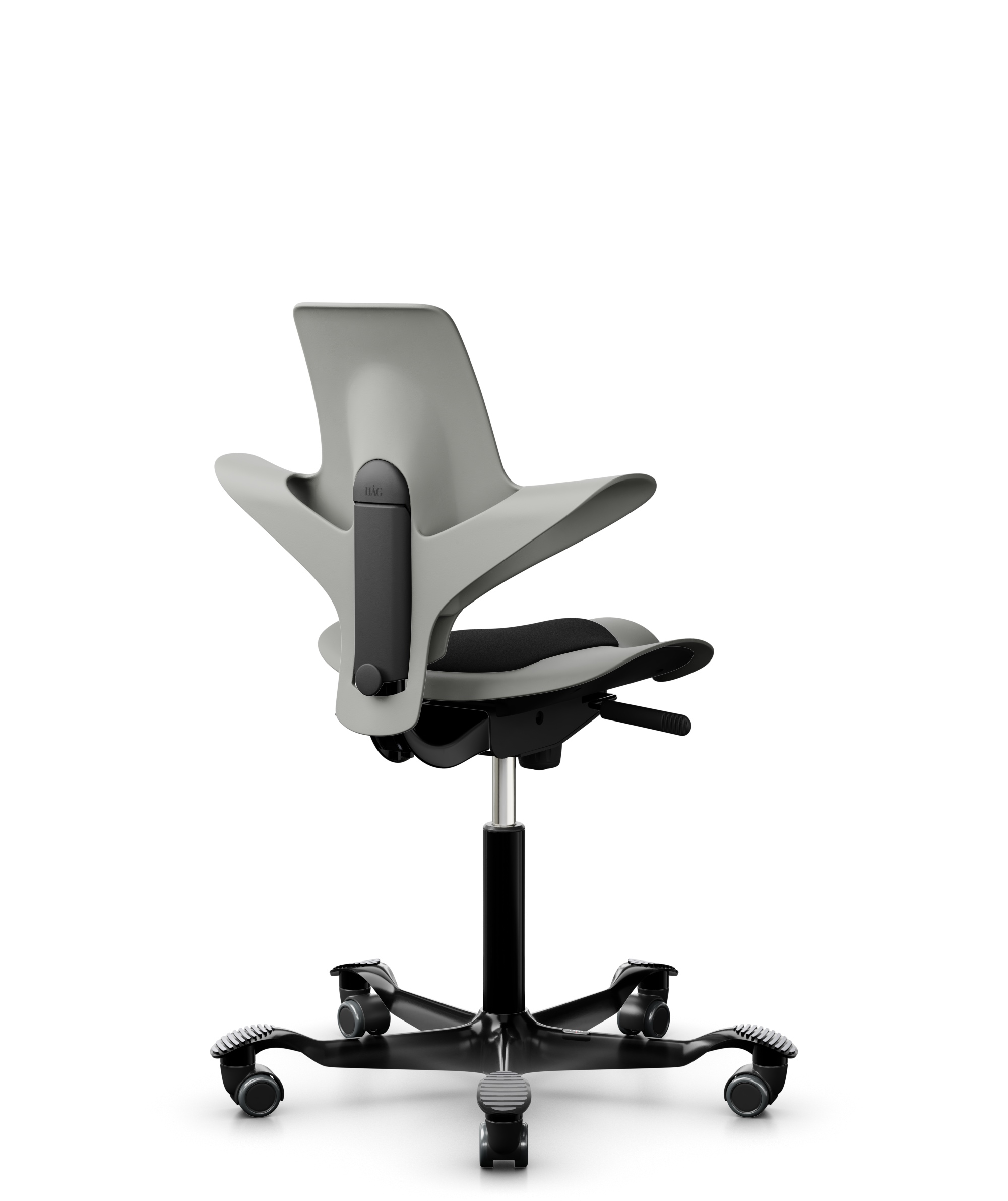 HAG Capisco 8010 Puls Drehstuhl Grau Gestell Schwarz