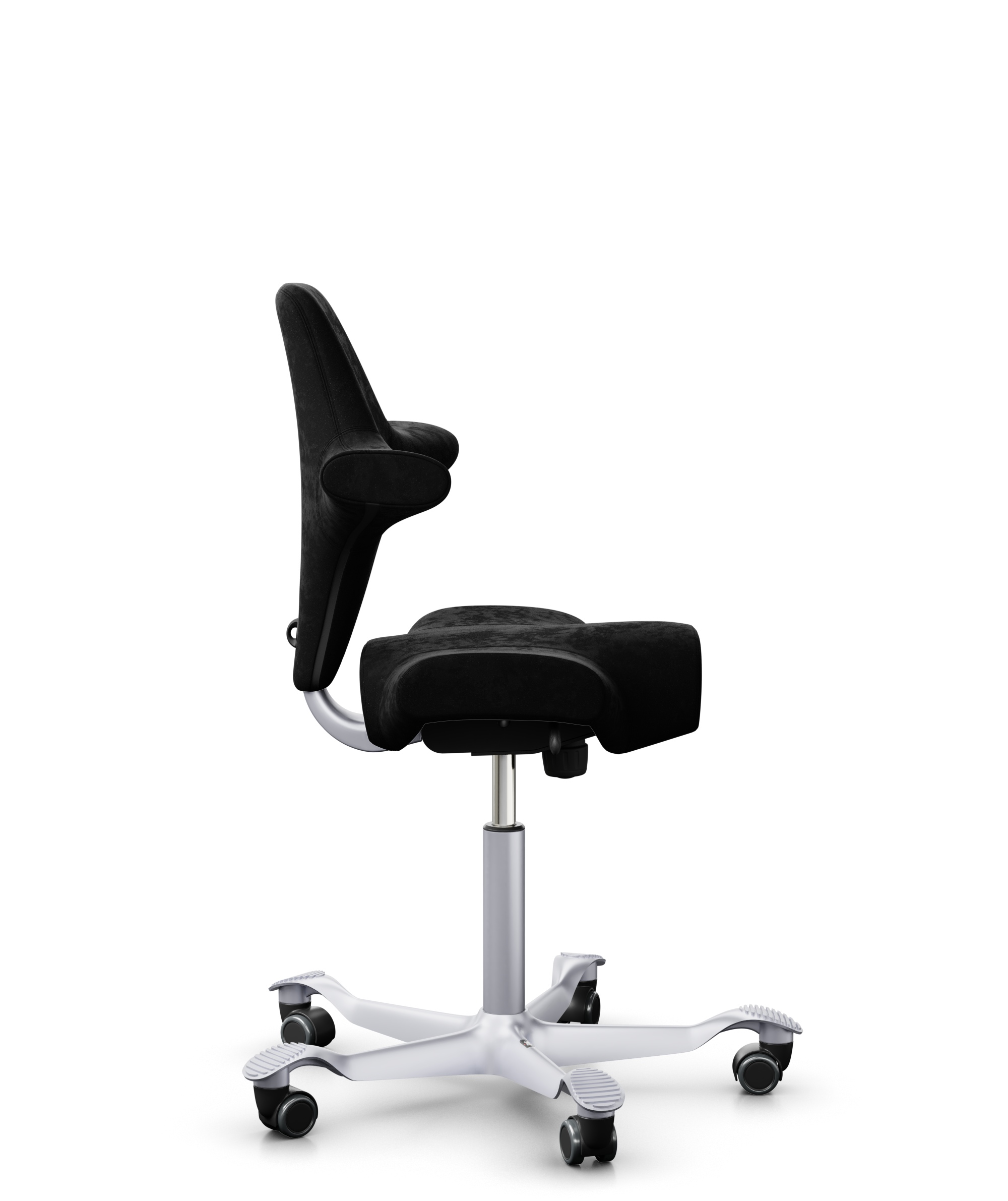 HAG Capisco 8106 Stoff Comfort+ Schwarz Gestell Silber