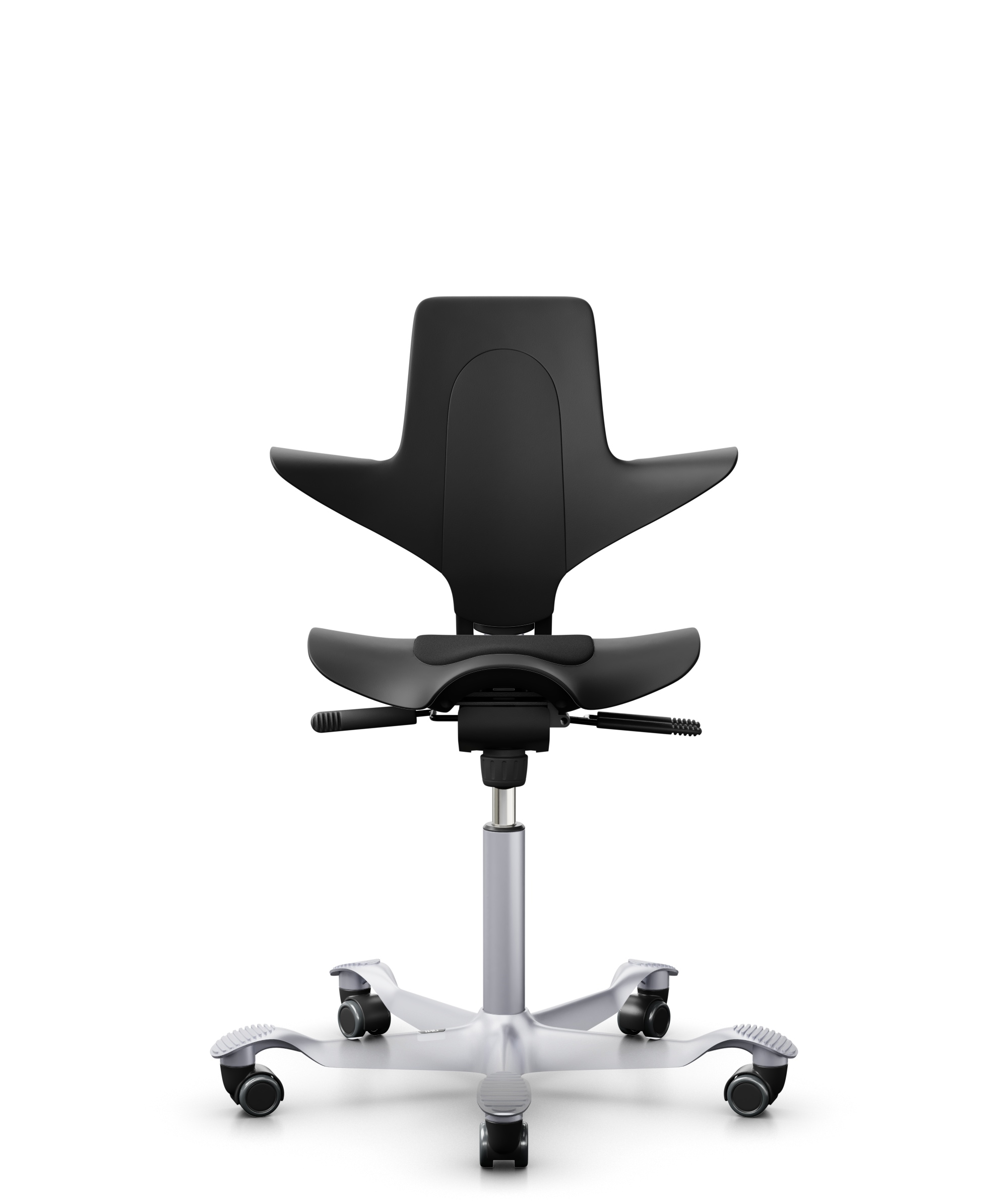 HAG Capisco 8010 Puls Drehstuhl Schwarz Gestell Silber