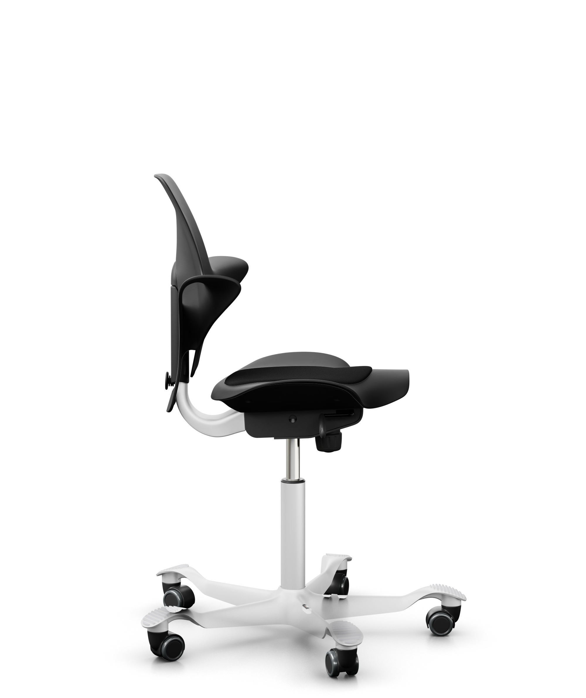 HAG Capisco 8010 Puls Drehstuhl Schwarz Gestell Weiss