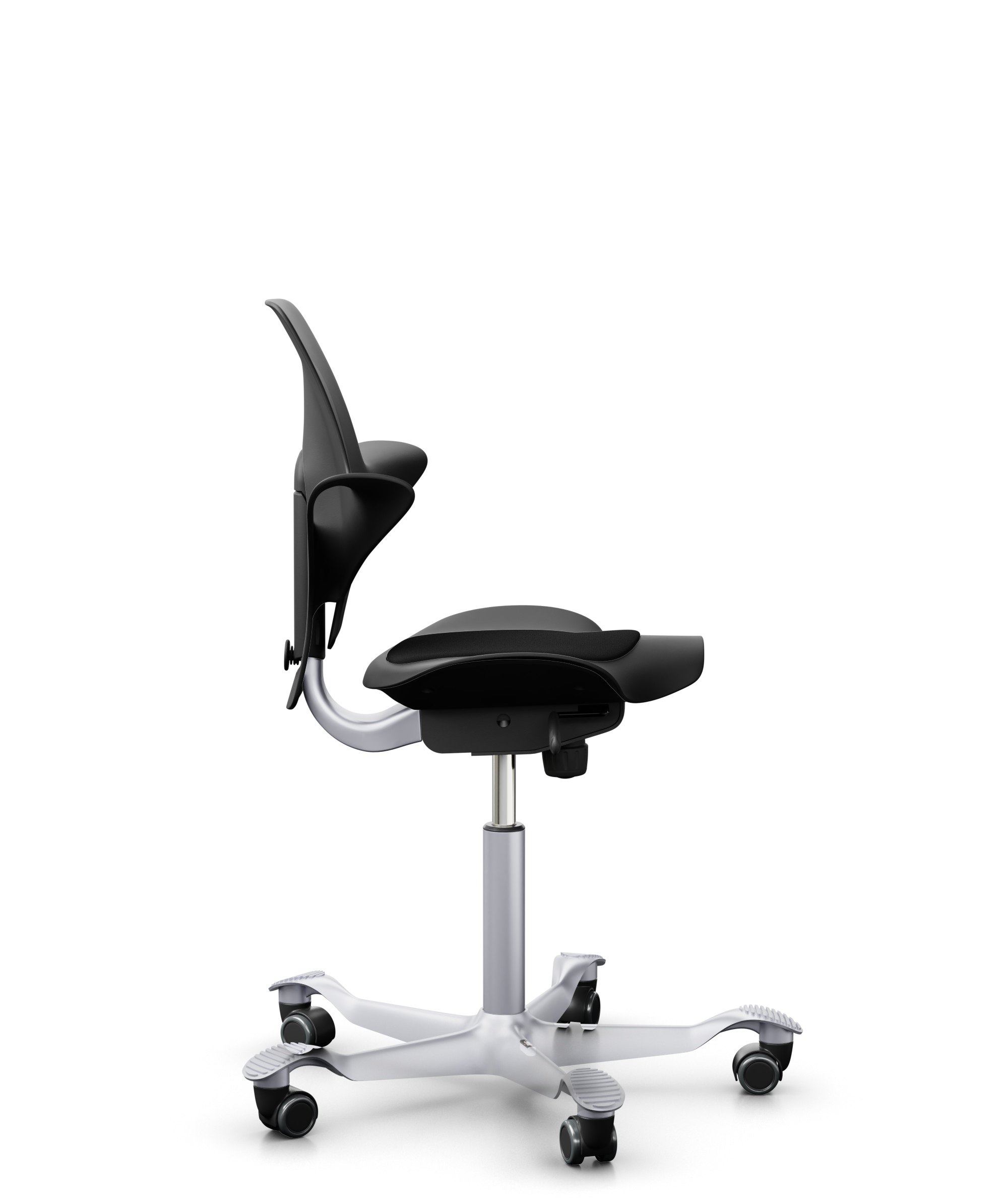 HAG Capisco 8010 Puls Drehstuhl Schwarz Gestell Silber