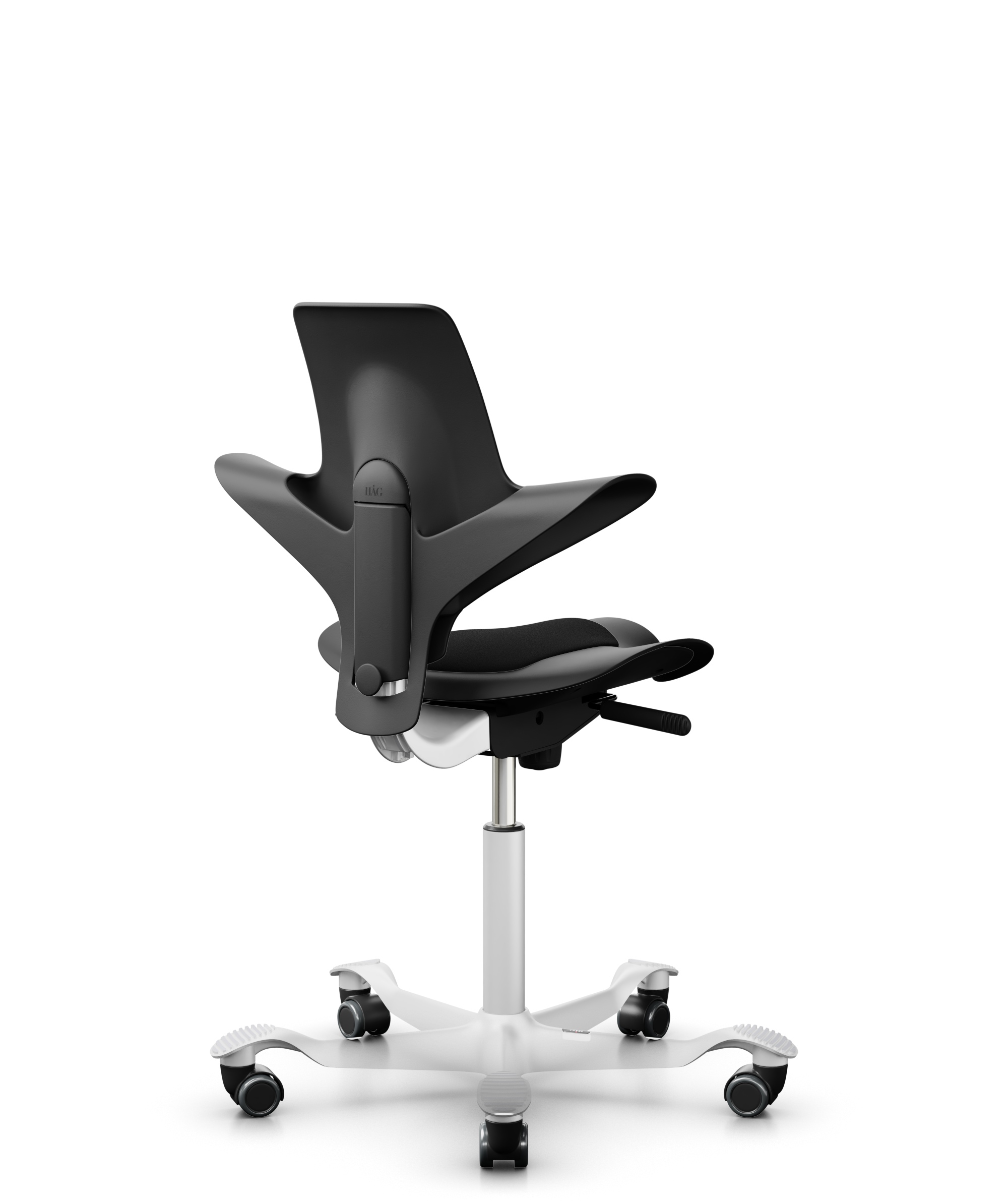HAG Capisco 8010 Puls Drehstuhl Schwarz Gestell Weiss