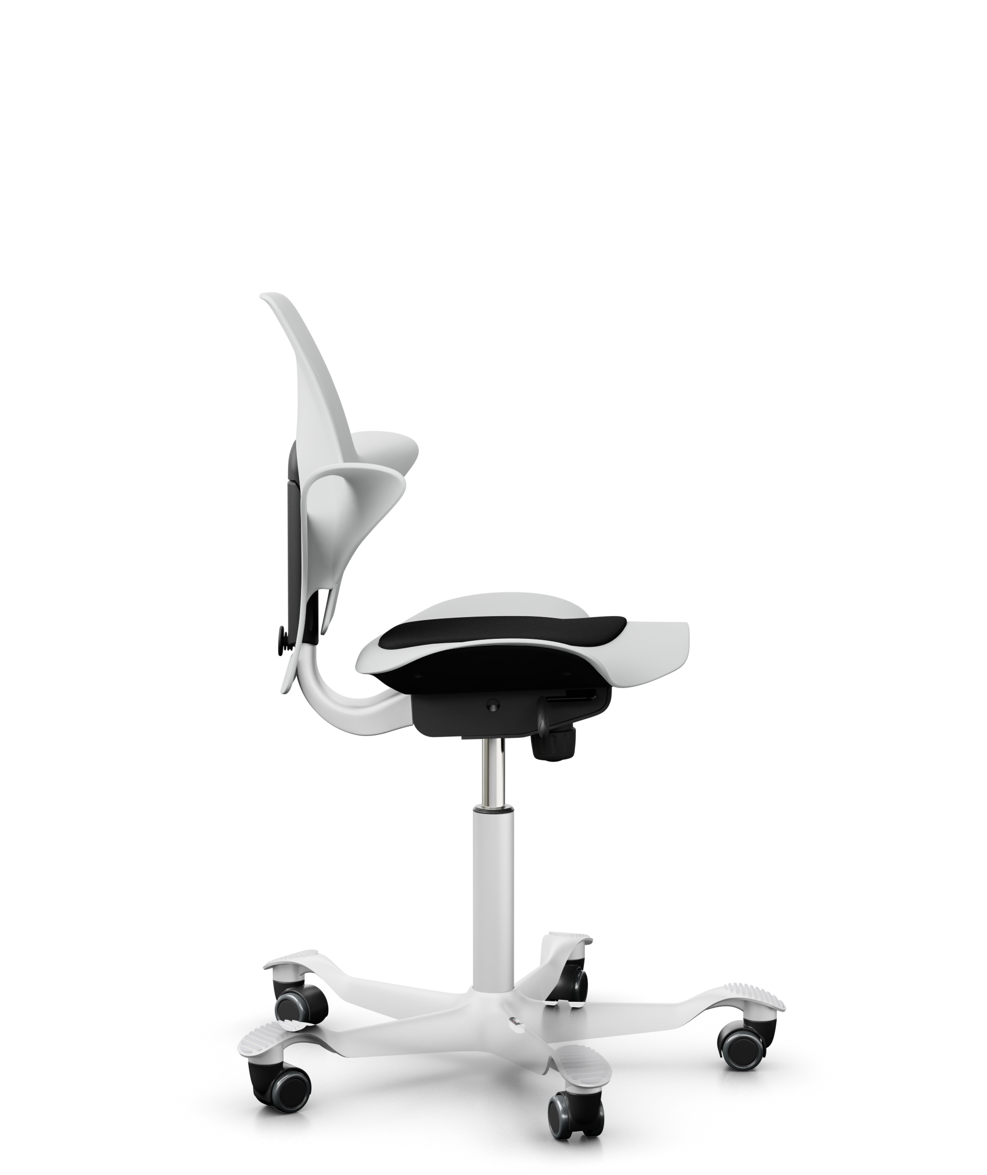HAG Capisco 8010 Puls Drehstuhl Weiss Gestell Weiss