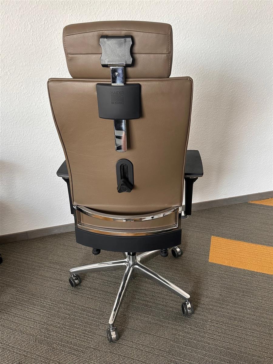 Haider Bioswing Bürodrehstuhl 660IQ Leder Braun Ausstellungsstück