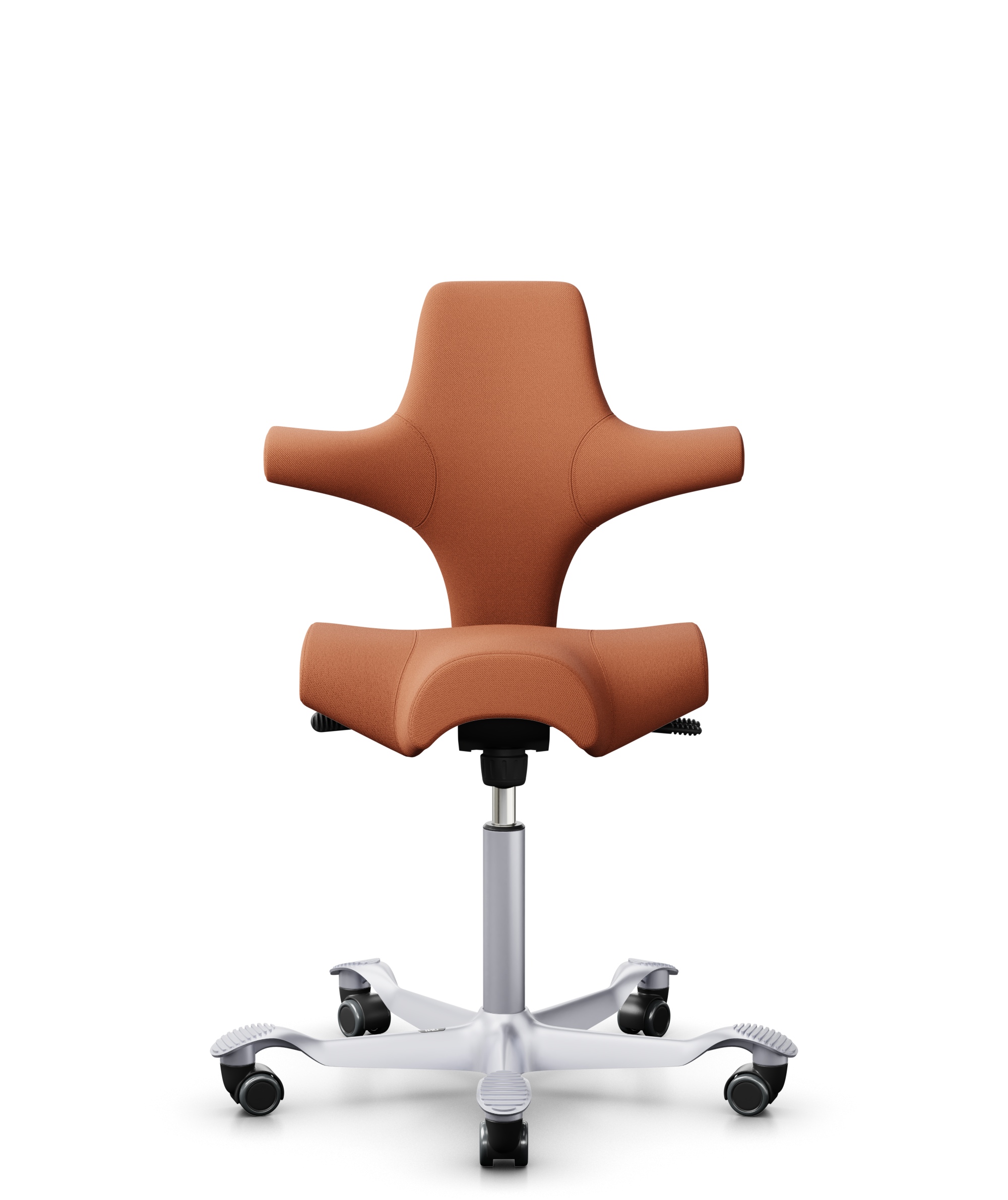 HAG Capisco 8106 Stoff Select Orange Gestell Silber