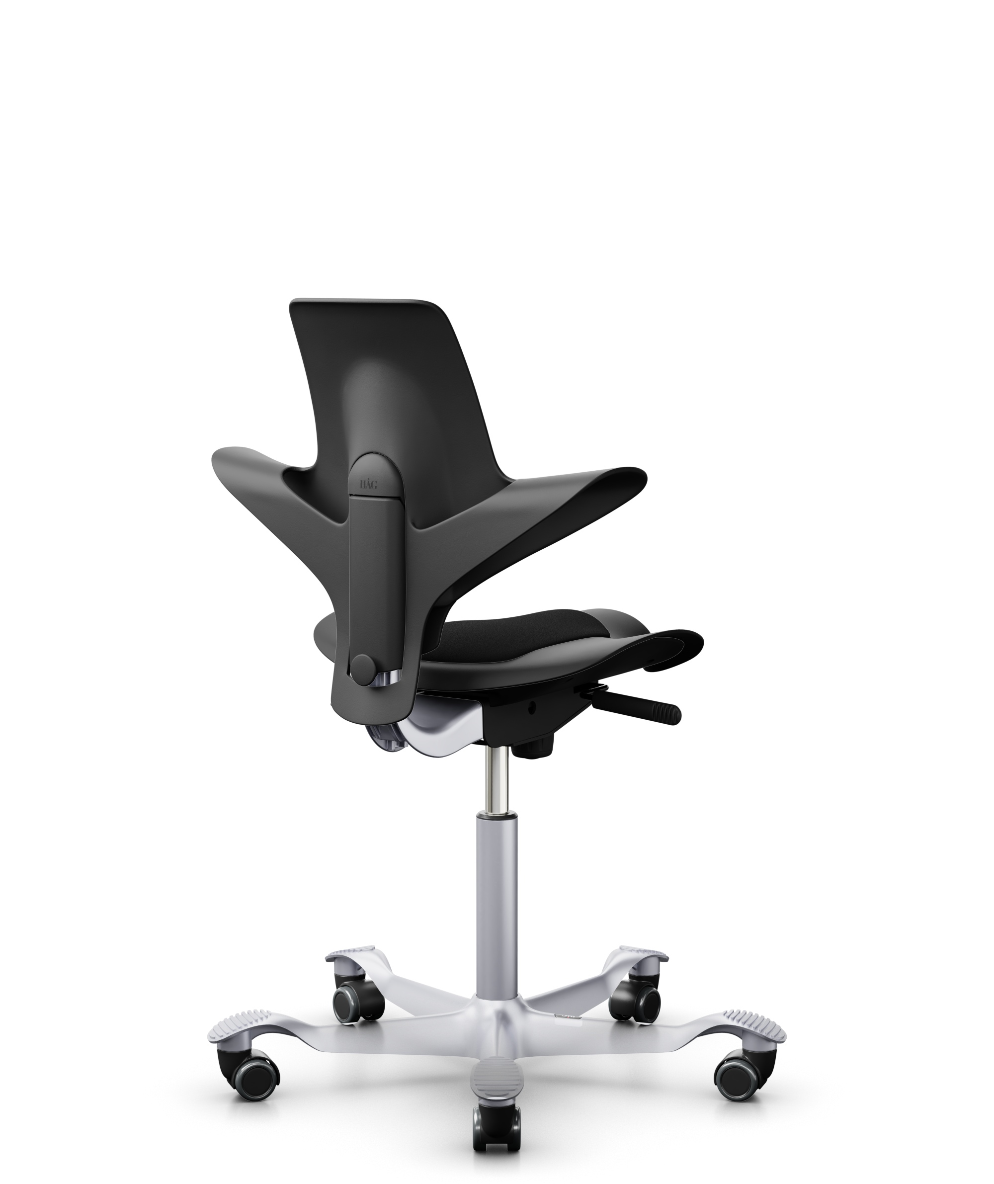 HAG Capisco 8010 Puls Drehstuhl Schwarz Gestell Silber