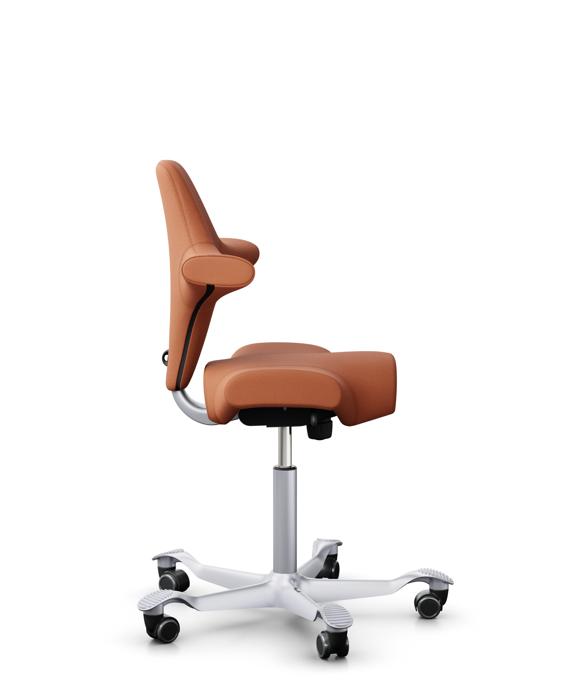 HAG Capisco 8106 Stoff Select Orange Gestell Silber