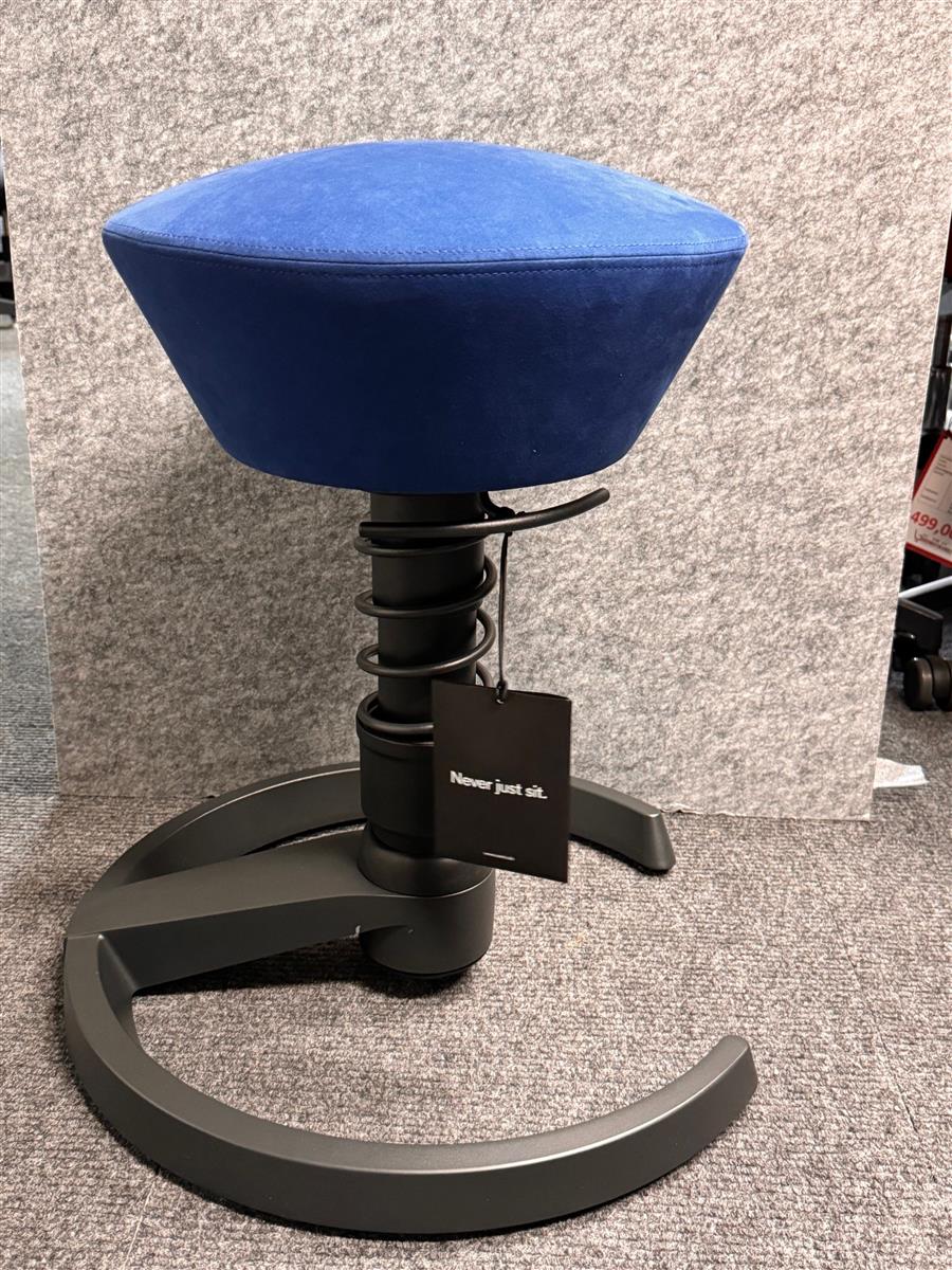 Swopper Blau Microfaser Sitzhocker Ausstellungsstück