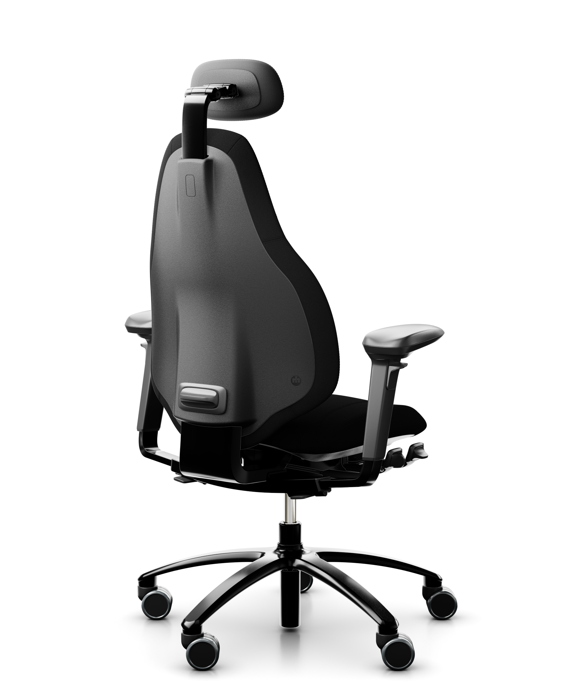RH Mereo Modell 220 Black Drehstuhl mit Leder Nackenstütze - Sofort Lieferbar