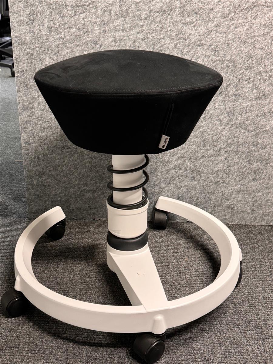 Swopper Schwarz Microfaser Sitzhocker Ausstellungsstück
